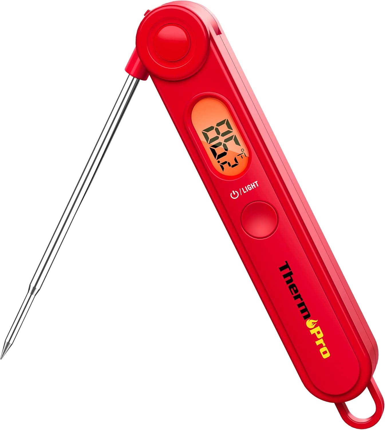 Digital Meat Thermometer for Cooking, Instant Read Thermometer with Backlight, Kitchen Food Thermometer for Grill Smoker BBQ Oil Deep Fry Candy Bread Coffee with Pop-up Meat Probe
