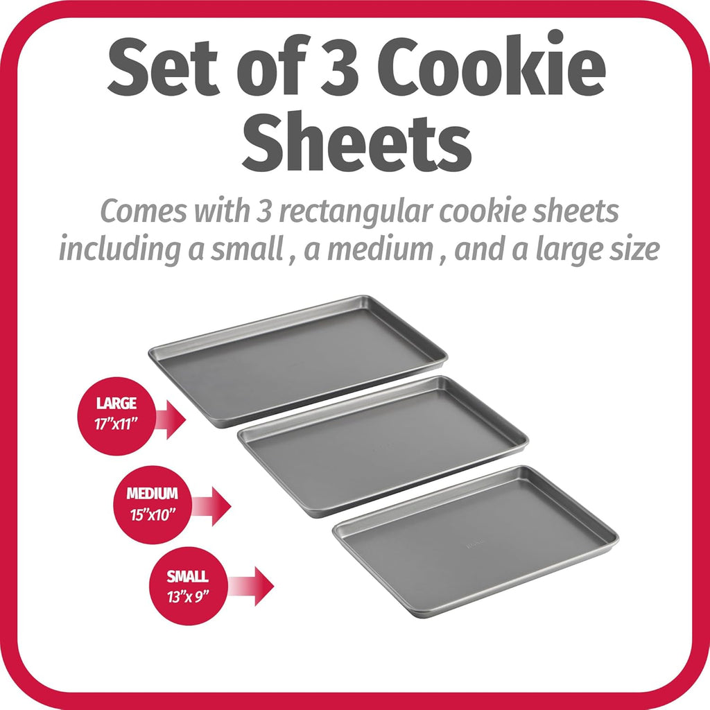 Nonstick Baking Sheet Set — 3 Sizes, Carbon Steel - Image 2
