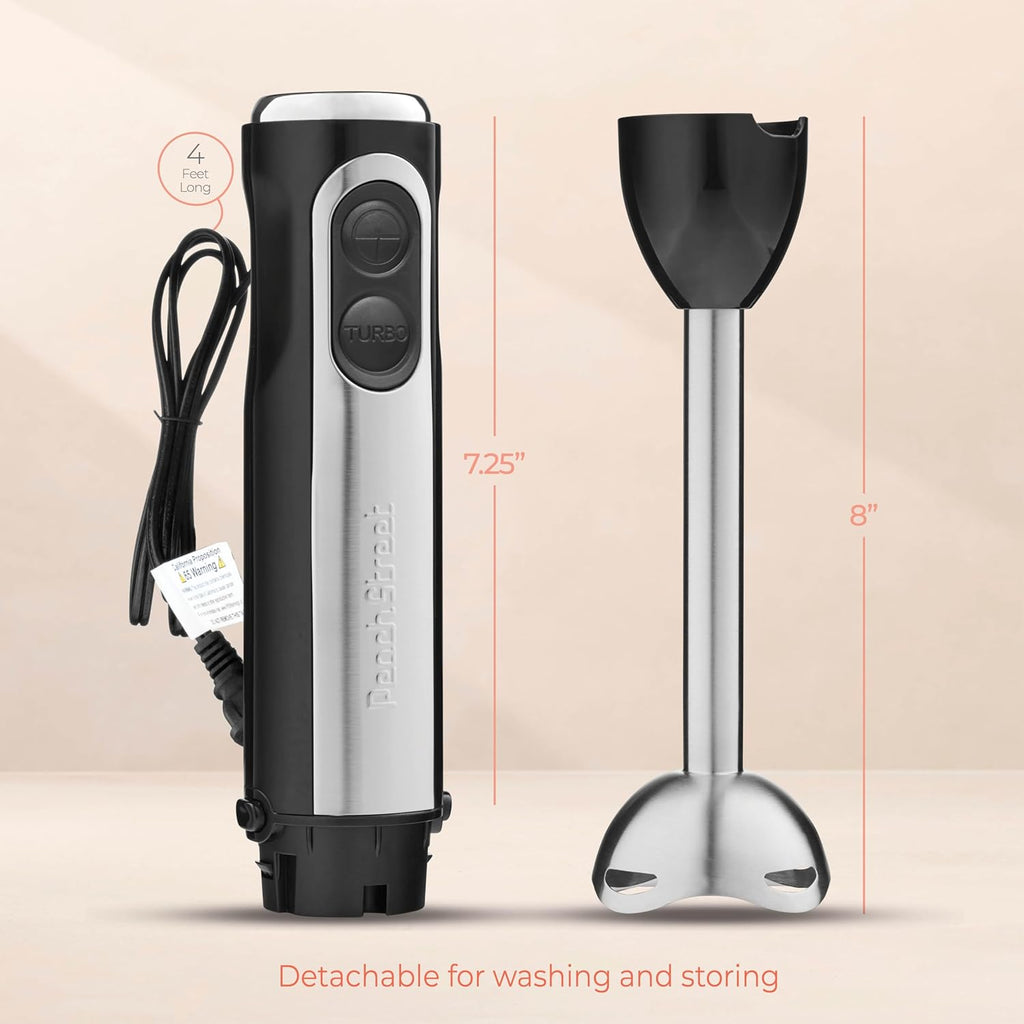 Immersion Hand Blender 500W — Stainless Steel, Turbo Mode - Image 6