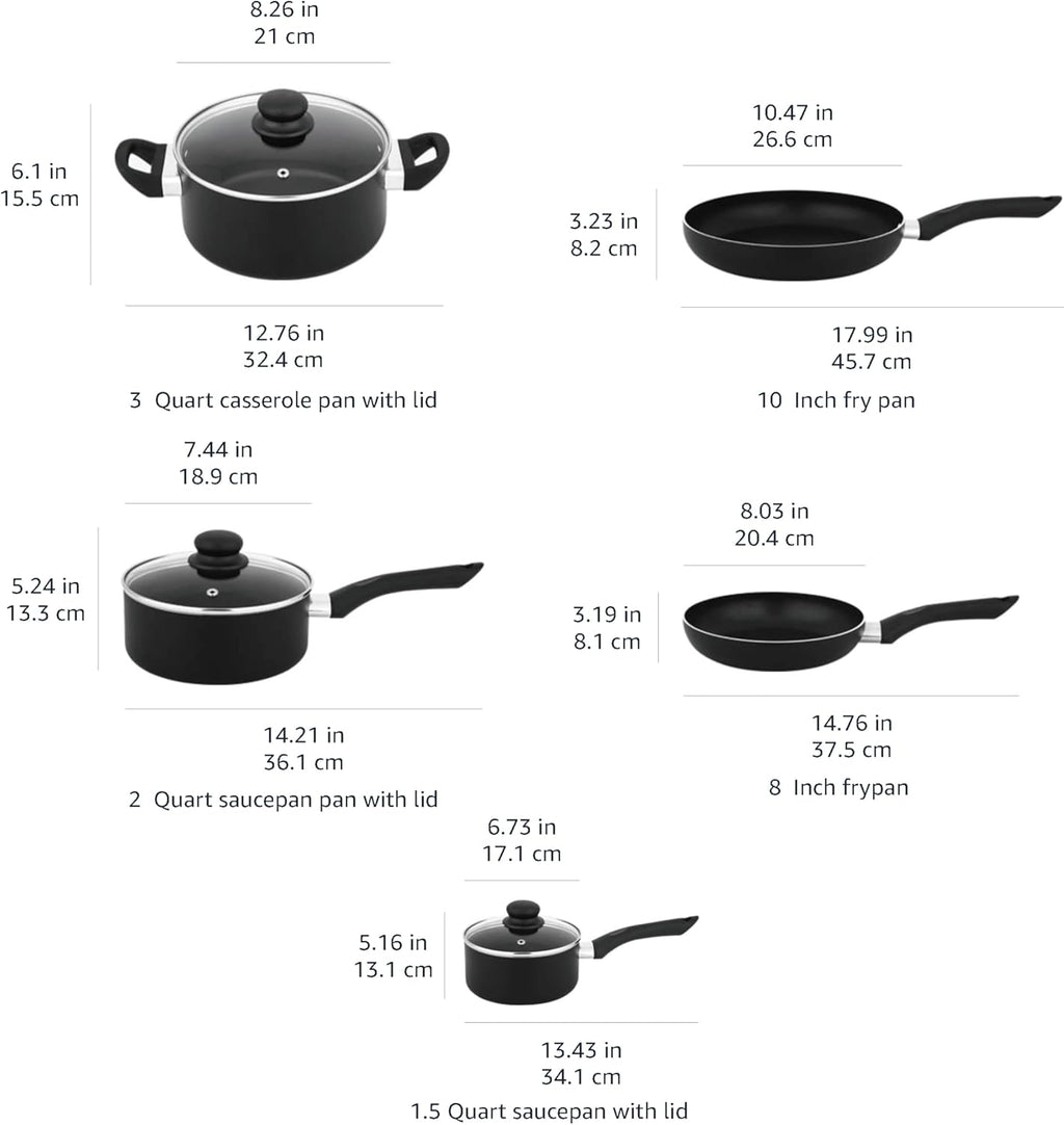 Nonstick Kitchen Cookware 8-Piece Starter Set - Image 5