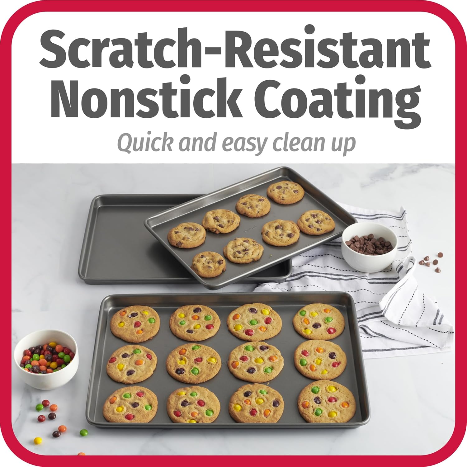 Nonstick Baking Sheet Set — 3 Sizes, Carbon Steel - Image 4