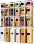 Airtight Food Storage Containers 24-Piece Set with Labels