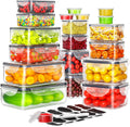 Food Storage Containers 40-Piece Set — Stackable & Leakproof