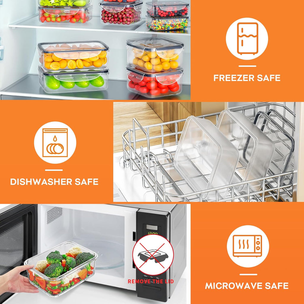 Food Storage Containers 40-Piece Set — Stackable & Leakproof - Image 5