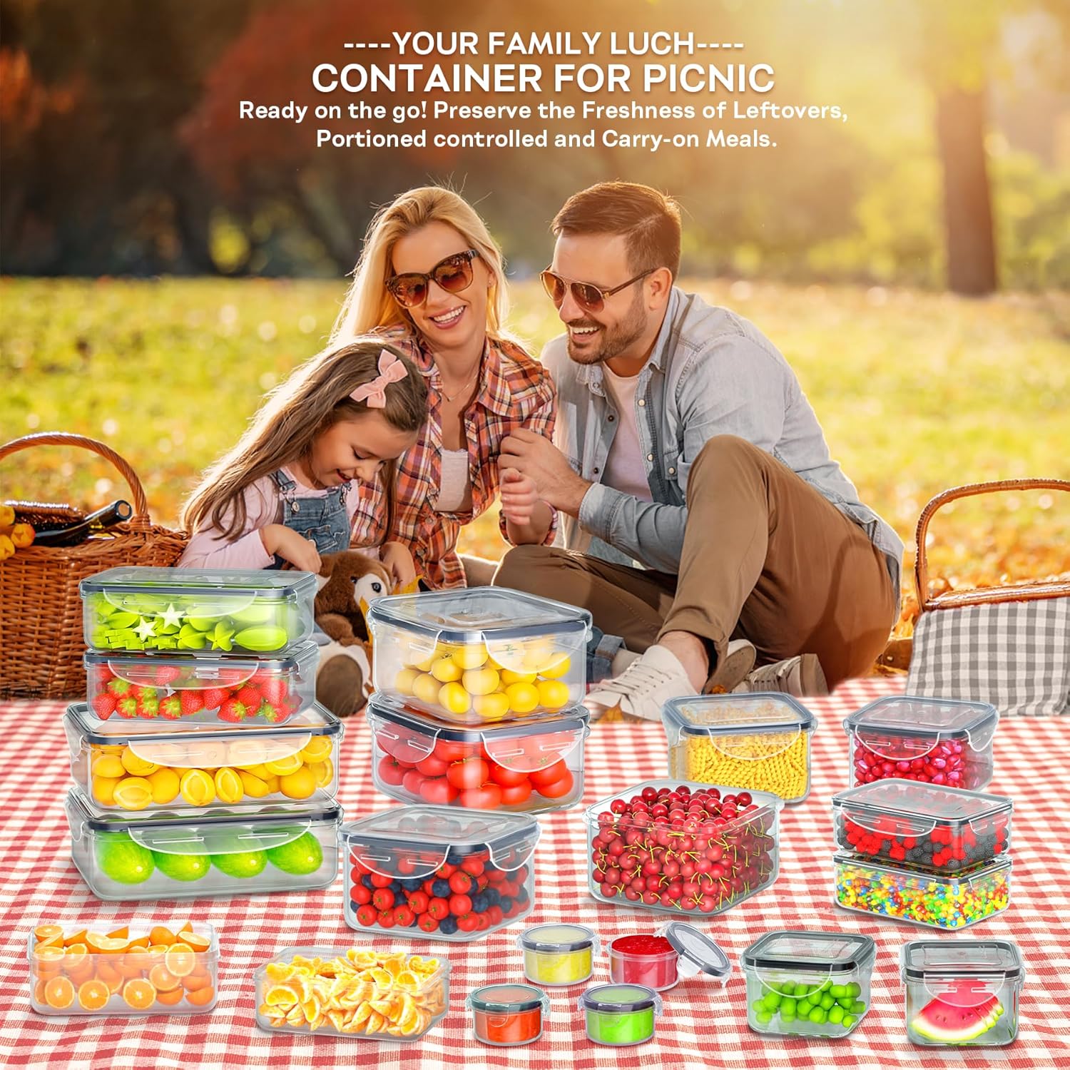Food Storage Containers 40-Piece Set — Stackable & Leakproof - Image 6