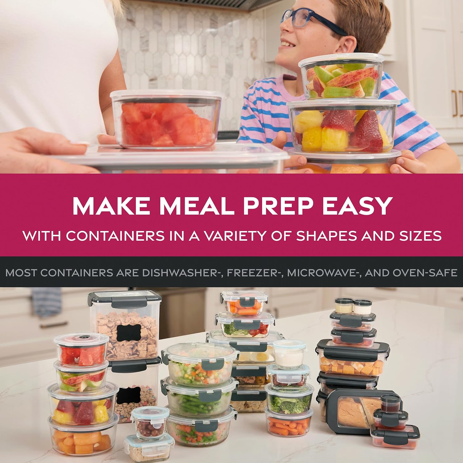 Airtight Storage Containers 12-Piece Set for Pantry - Image 3
