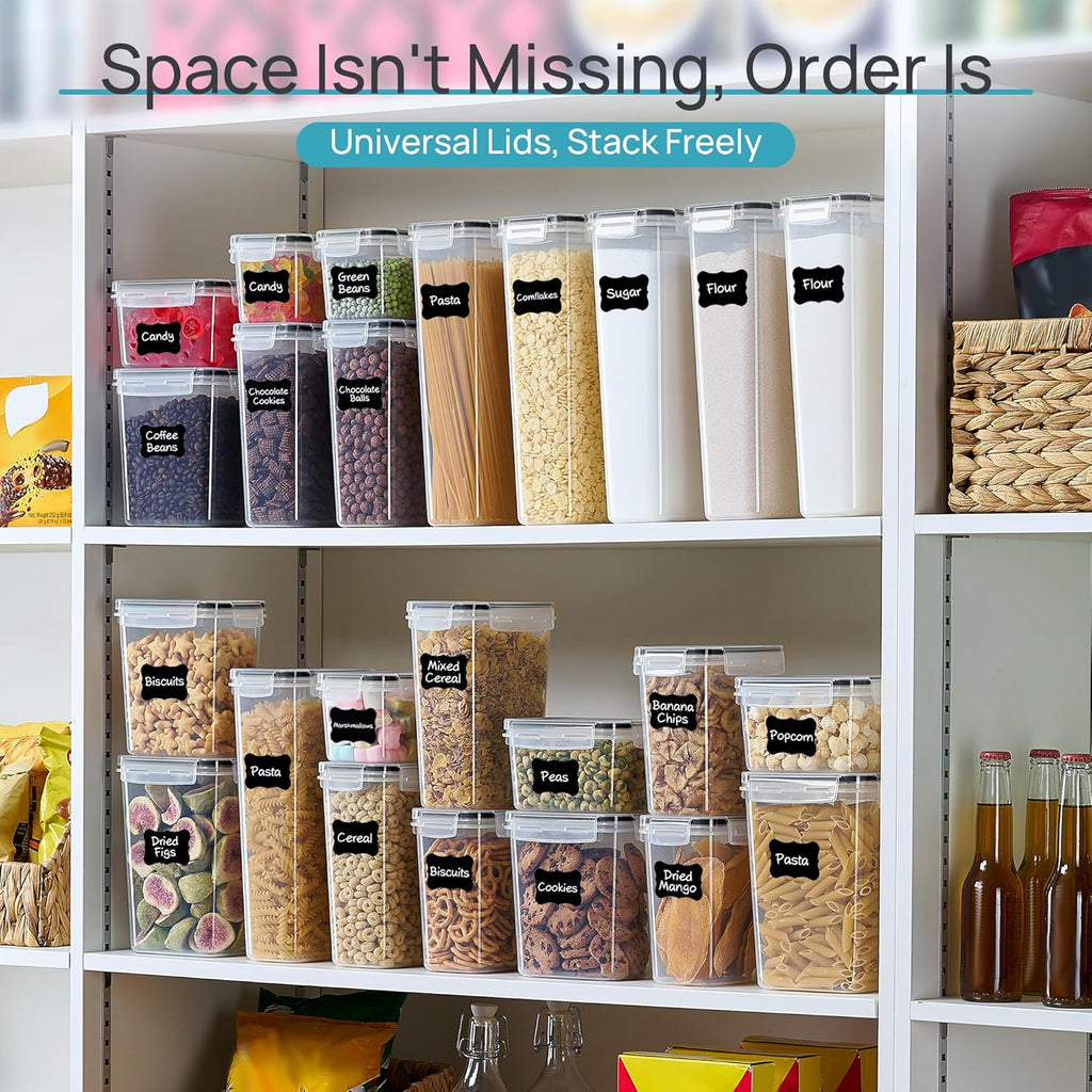 Airtight Food Storage Containers 24-Piece Set with Labels - Image 6