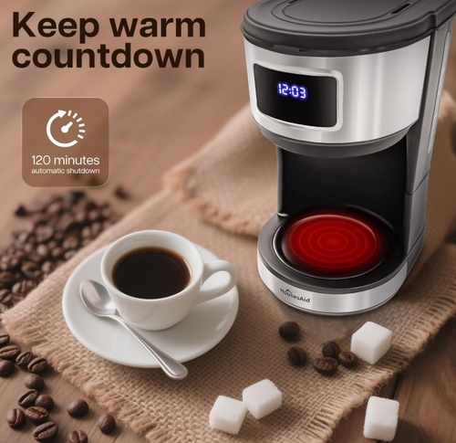 12 Cup Programmable Coffee Maker,Touchscreen Drip Coffee Maker-12 Cup Keep-Warm Function, Auto Shut-Off,Stainless Steel Construction,Permanent Filter,Ideal for Home and Office Use